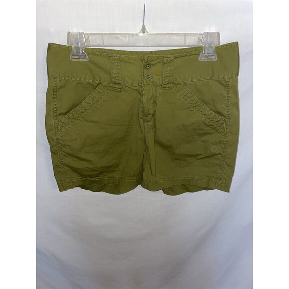The North Face Casual Shorts Women’s Size 2 Green Cotton Blend Zip Fly Pockets - Picture 1 of 12